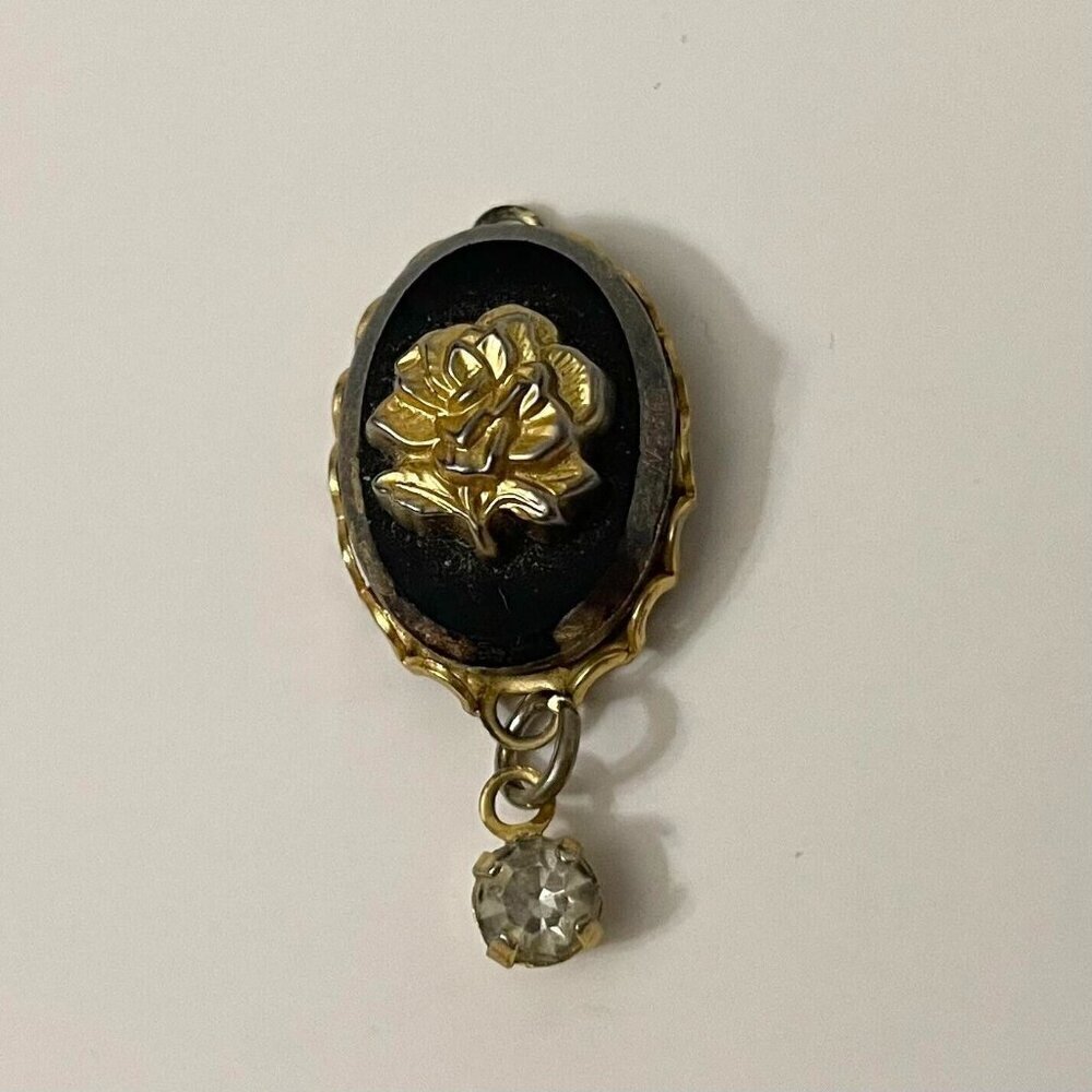 Vintage Floral Flower Dangle Pendant Charm No Loop
